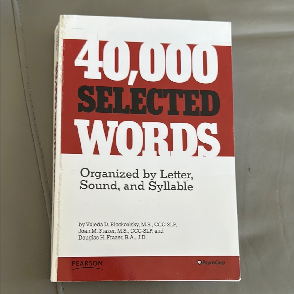 Pearson 40,000 Selected Words Book